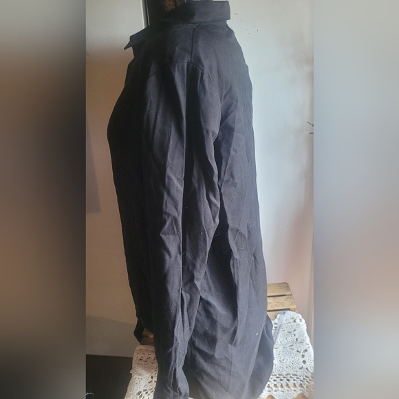 ICHI Black Button Front Shirt M - Picture 7 of 8